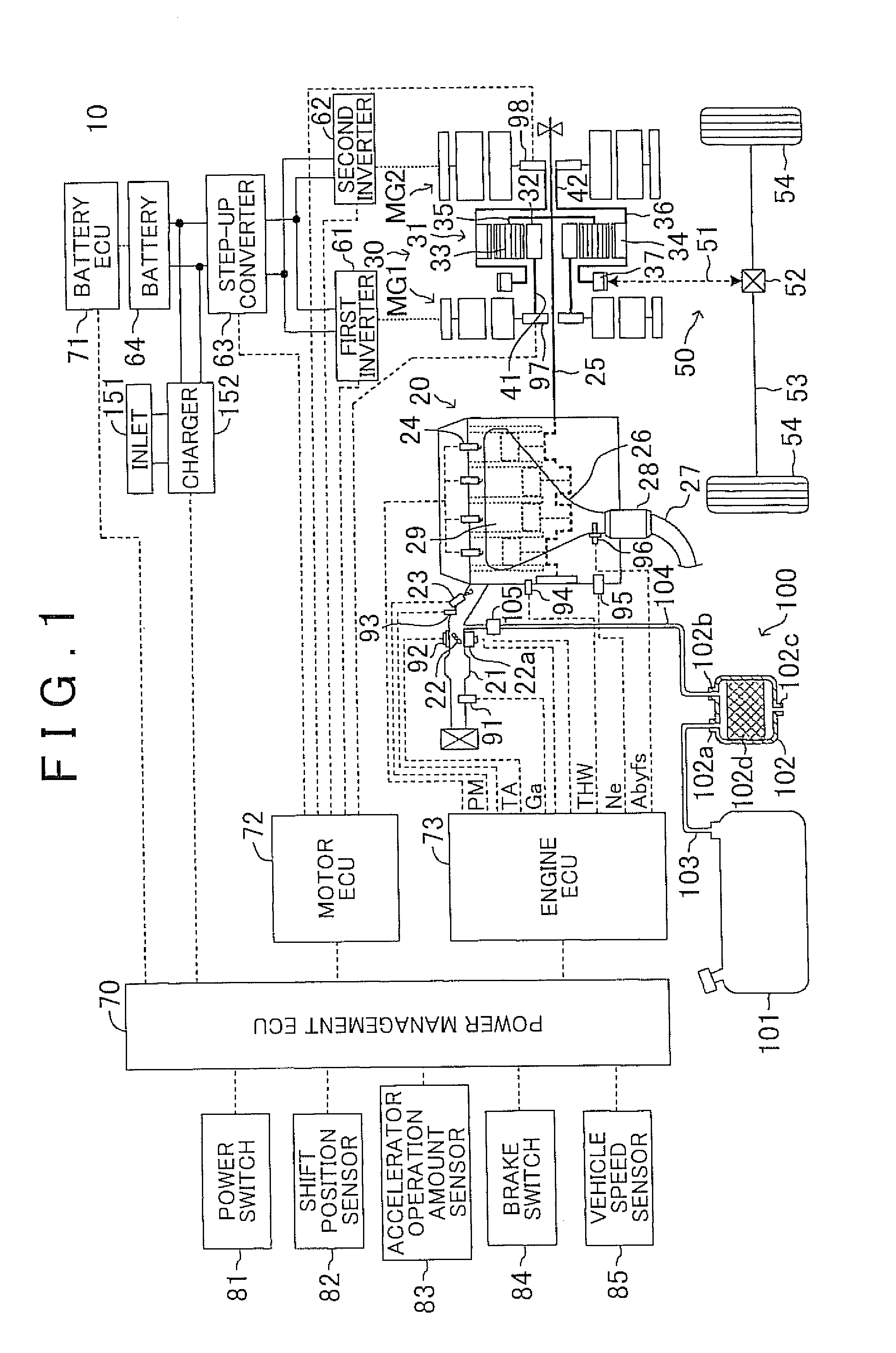 Hybrid vehicle and control method for hybrid vehicle