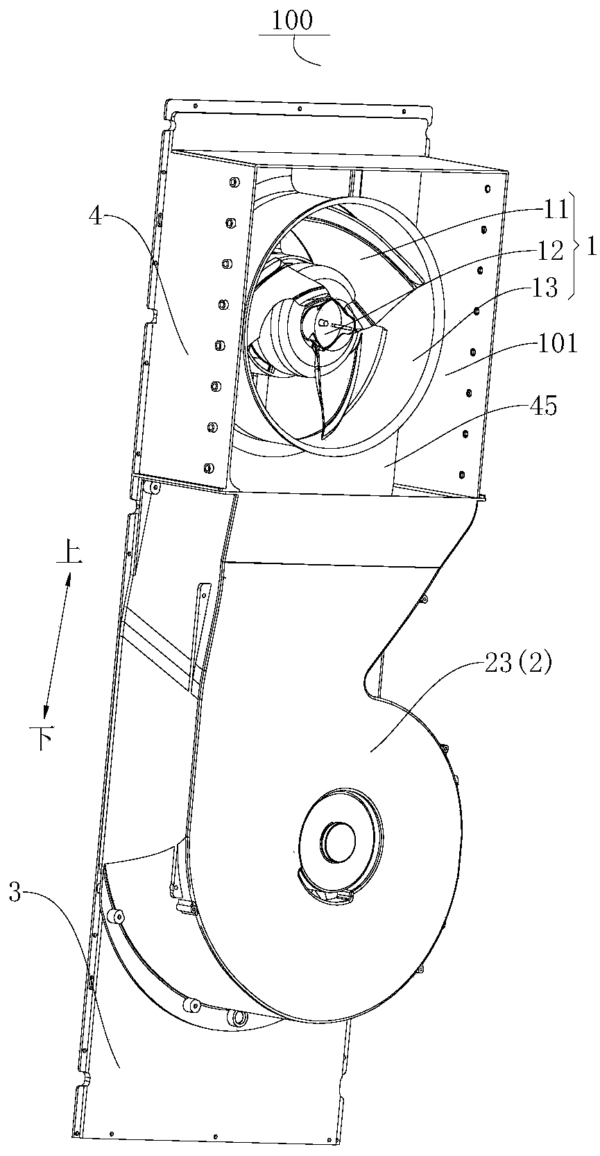 Air duct structure of air conditioner and air conditioner with air duct structure