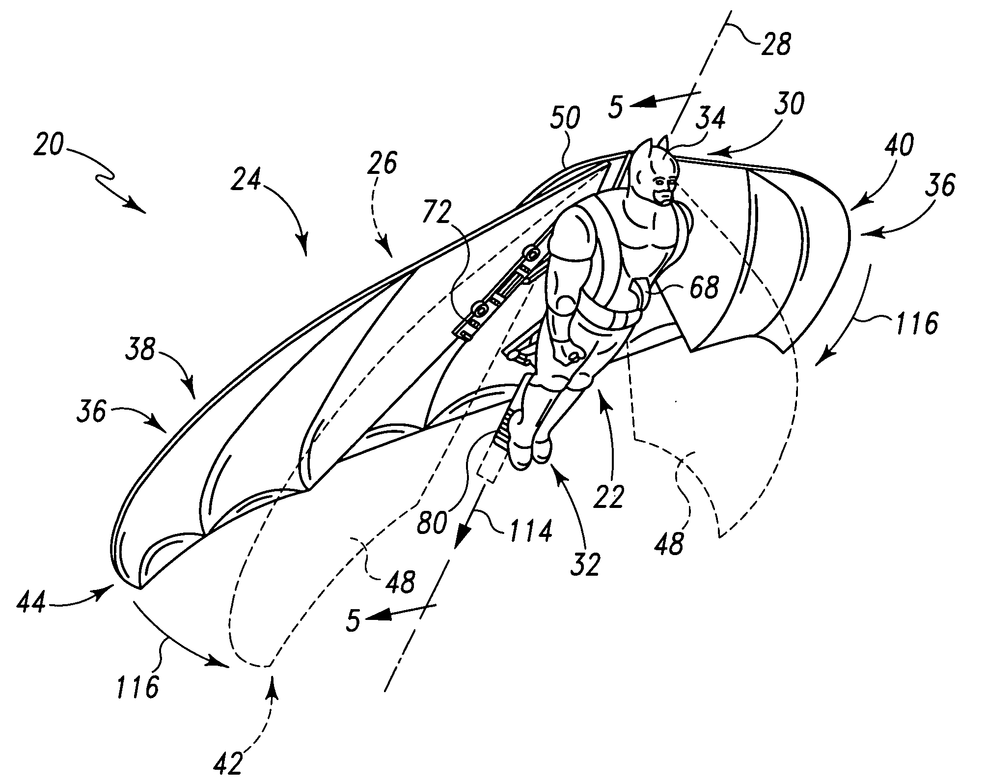 Flying toy with extending wings