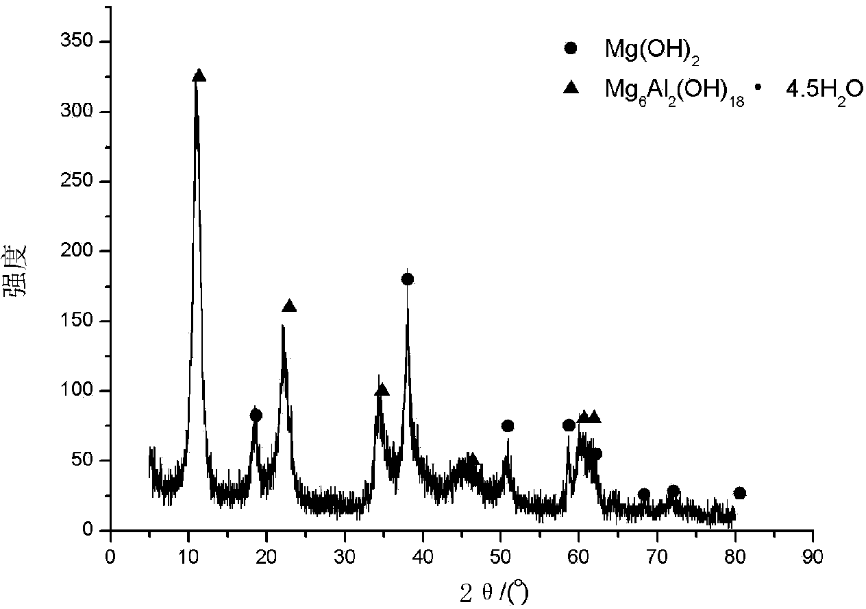 Preparation method of modified nanometer magnesium-aluminum composite fire retardant