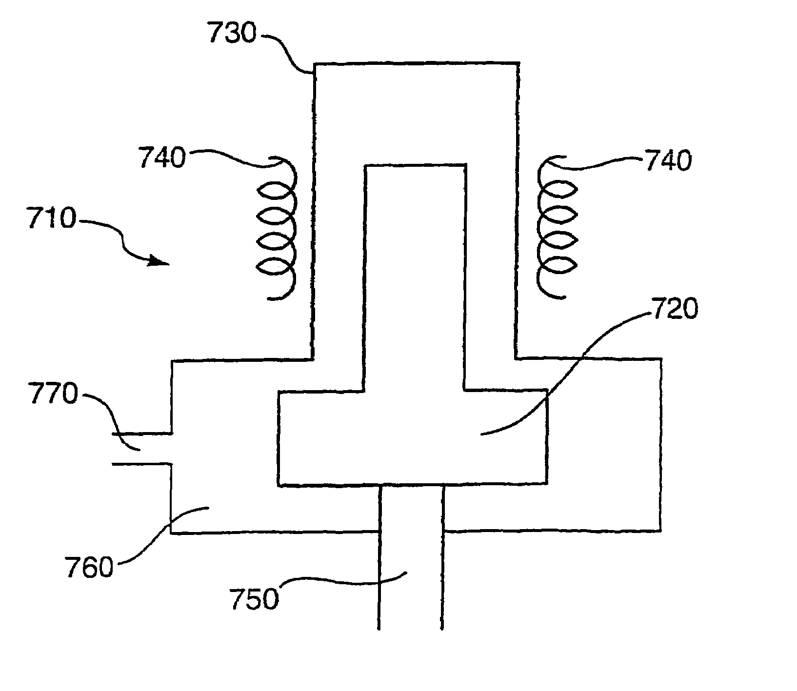 Solenoid valve for a drop on demand ink jet printer