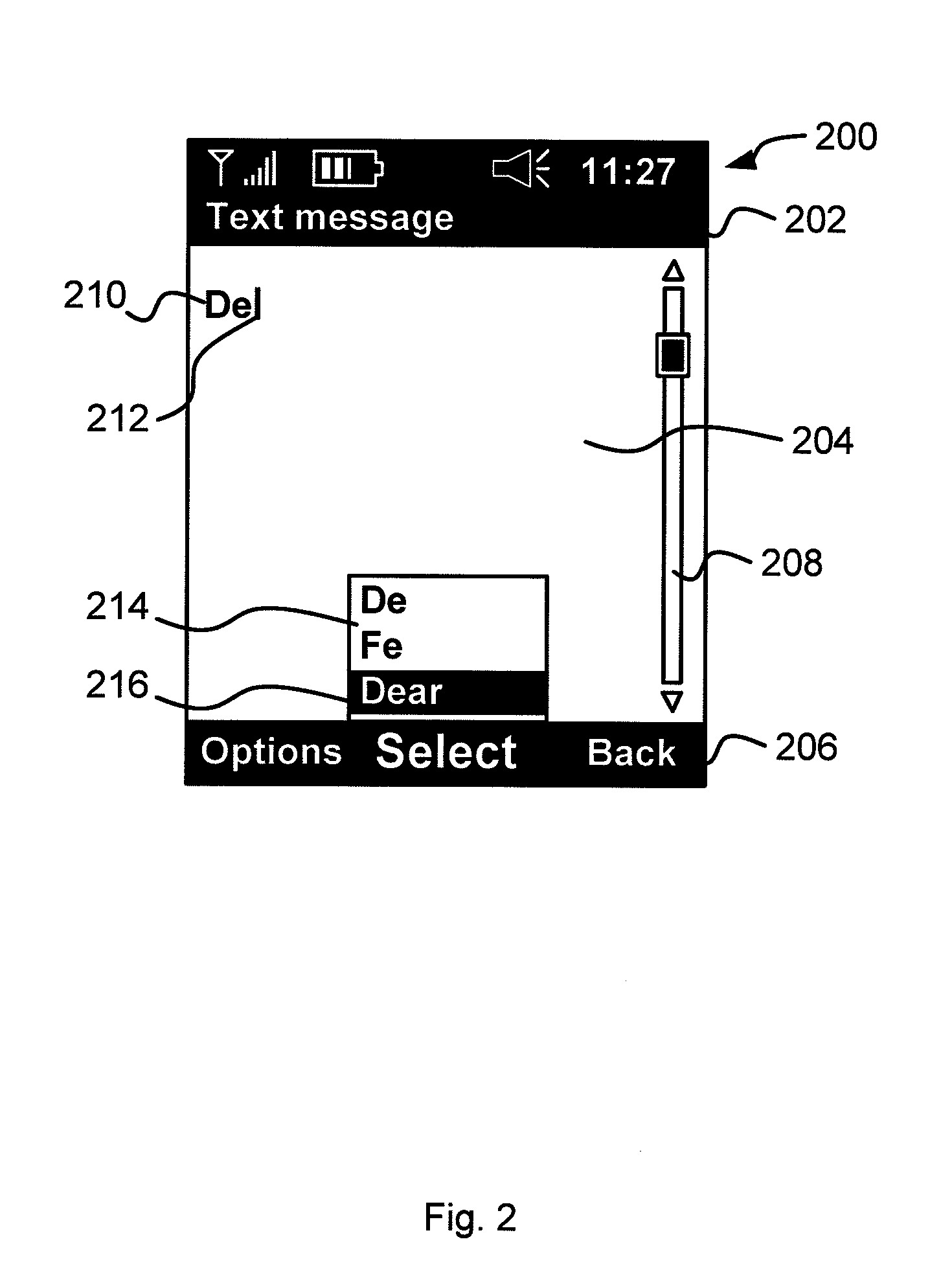 Intelligent menu in a communication device