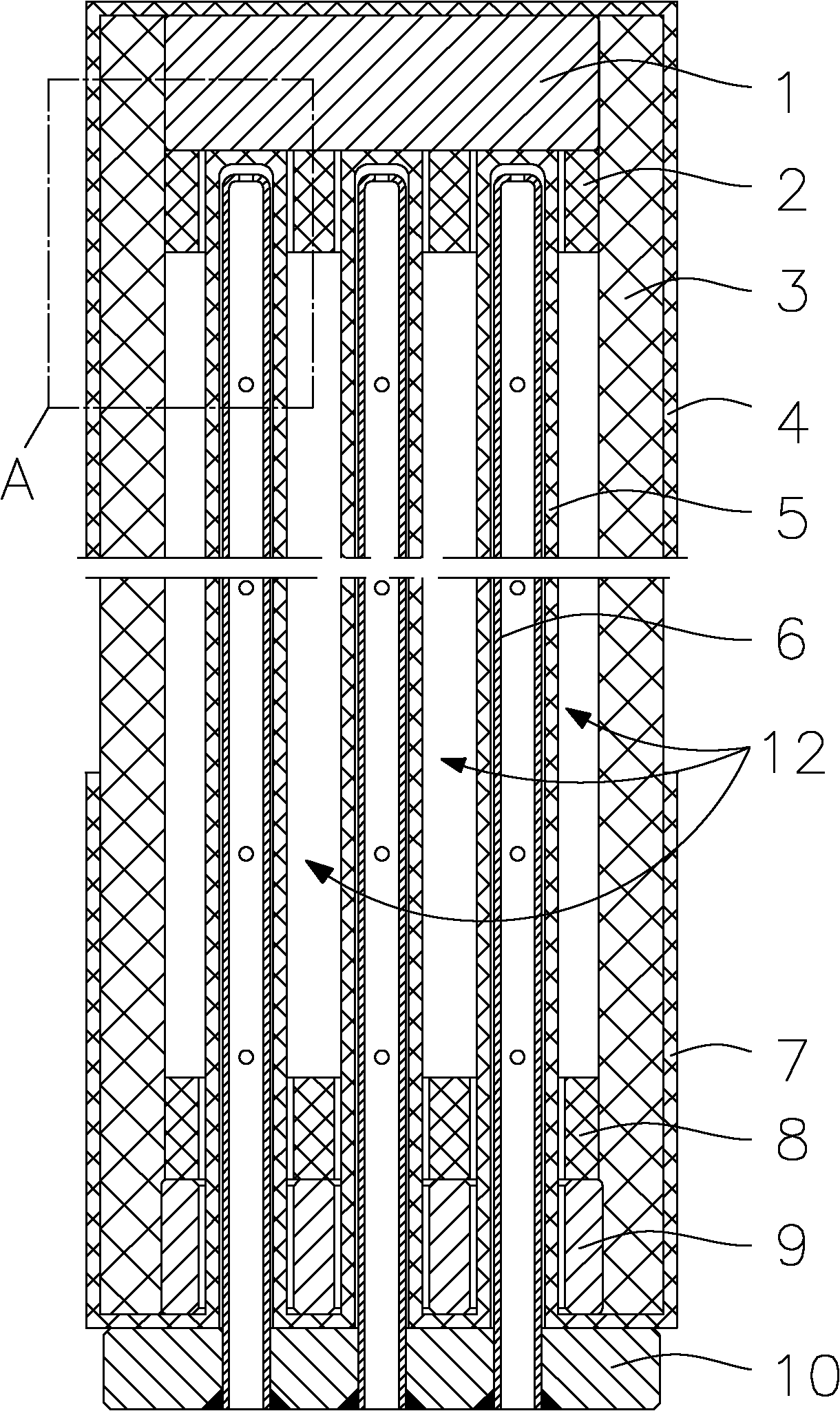 Cold isostatic compaction mould for multi-channel filter elements and method for producing multi-channel filter elements made of intermetallic compounds