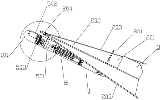 Low-power-consumption self-heaving type subsurface buoy based on hang glider and working method of low-power-consumption self-heaving type subsurface buoy