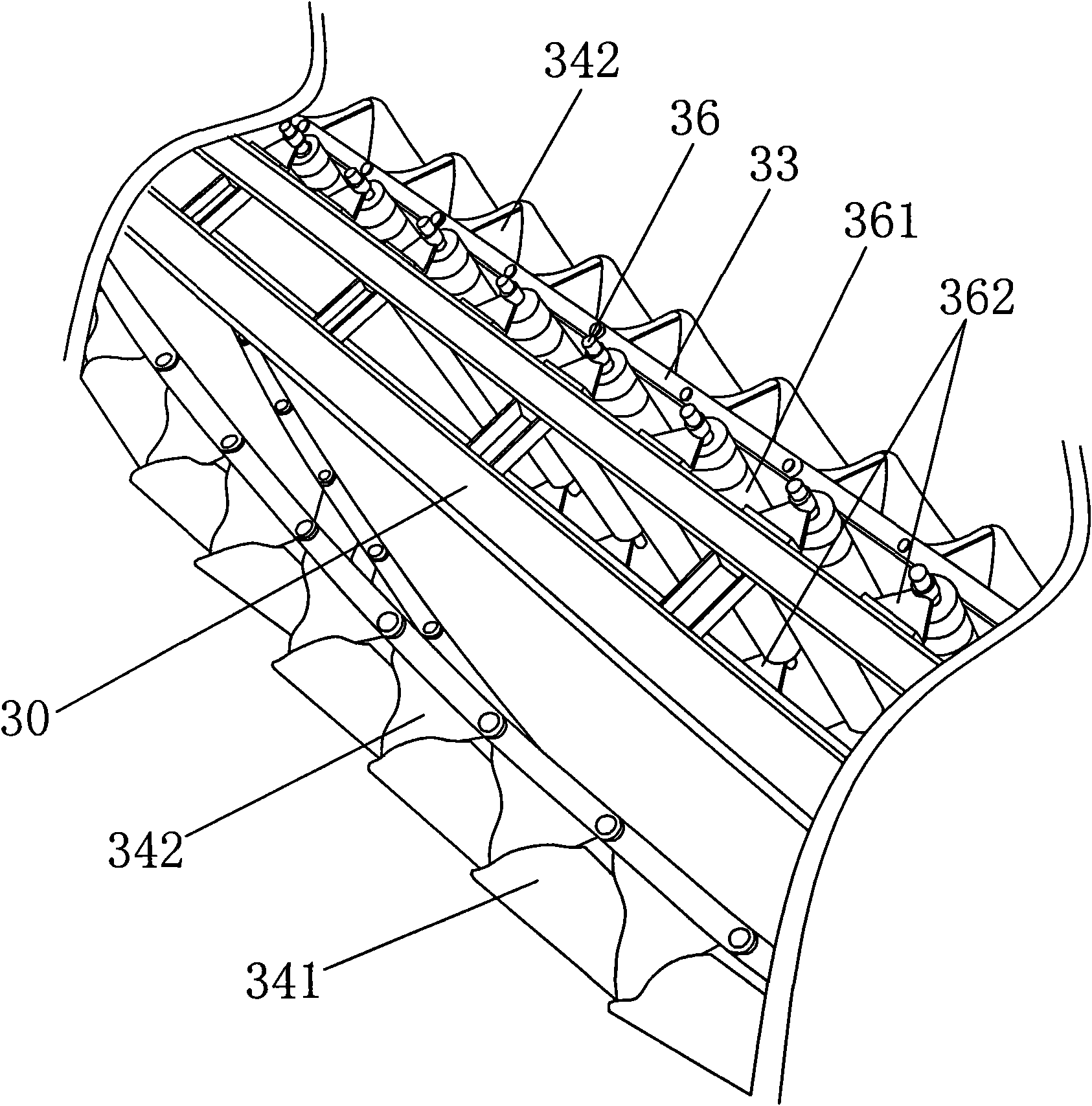 Roll cloth loading conveyor