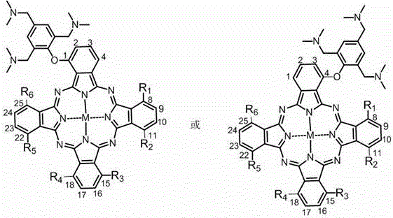 A kind of phthalocyanine metal complex and its preparation method and application