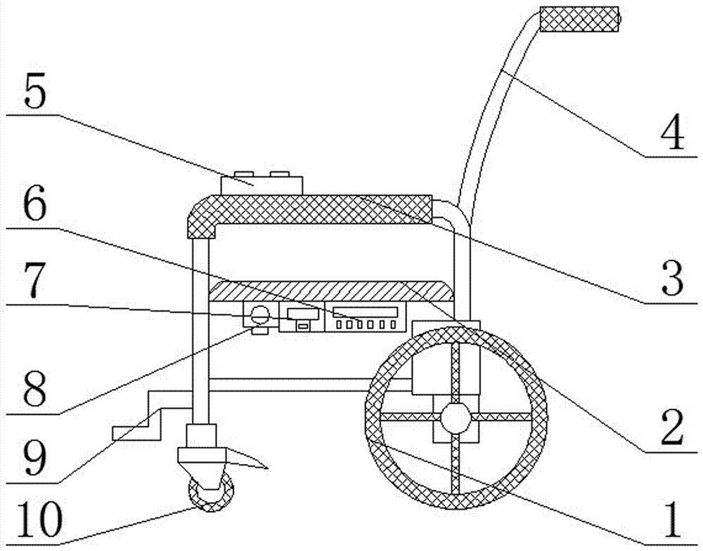 Electric wheelchair capable of detecting falling down of patient and achieving automatic alarming and positioning