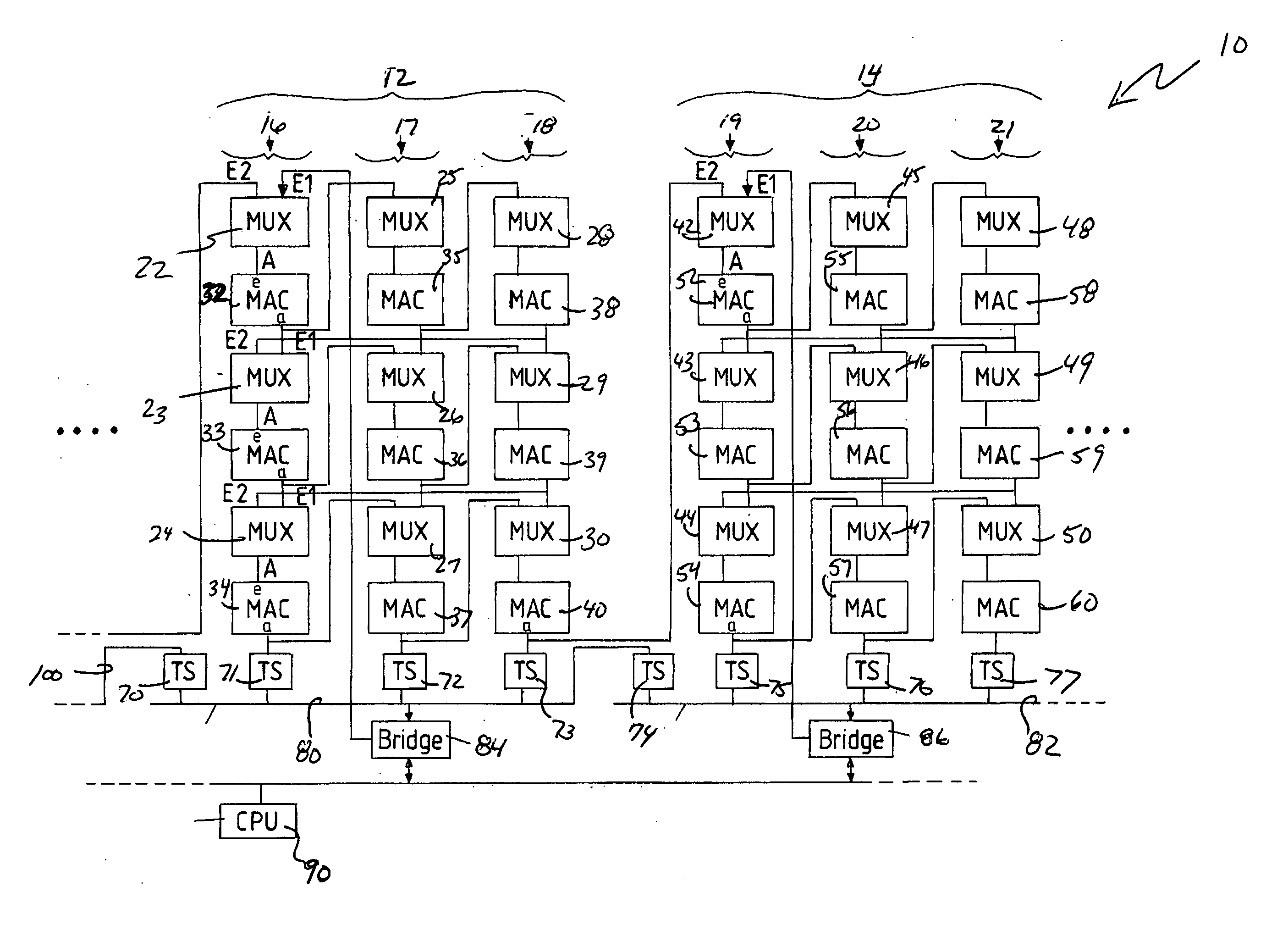 Circuit architecture for an integrated circuit