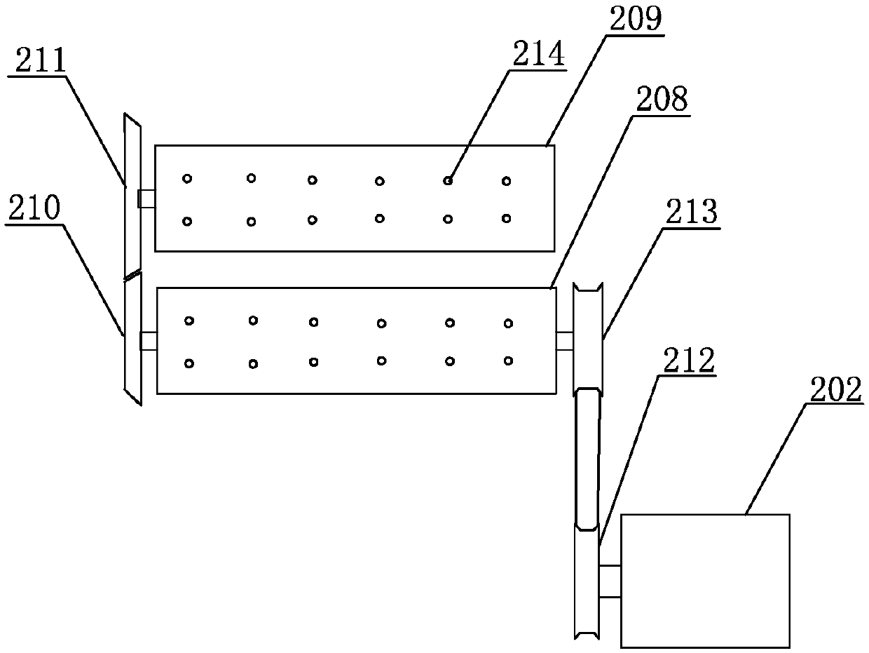 Activated carbon material crushing device