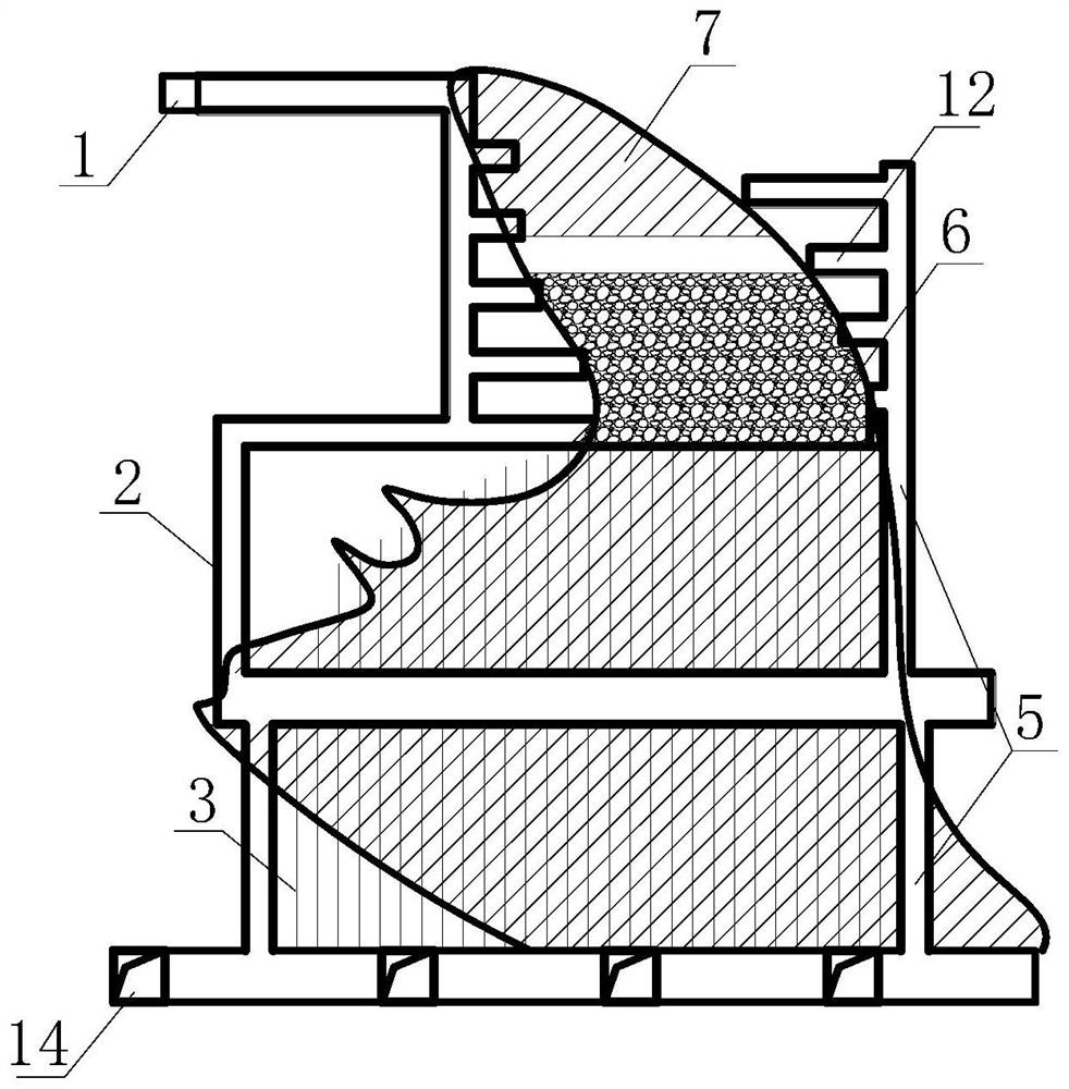 Combined hole sublevel open-stope subsequent filling mining method