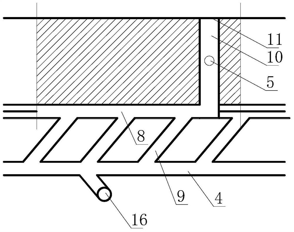 Combined hole sublevel open-stope subsequent filling mining method