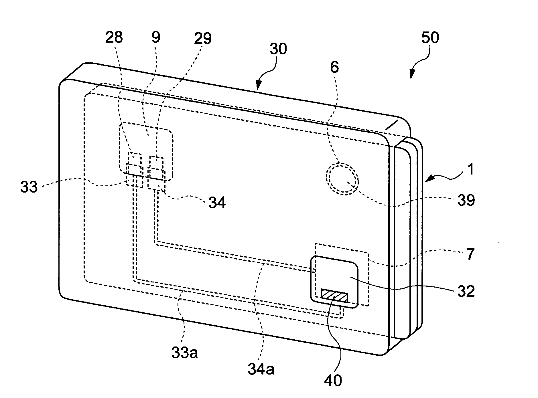 Card case, IC card, and IC card unit