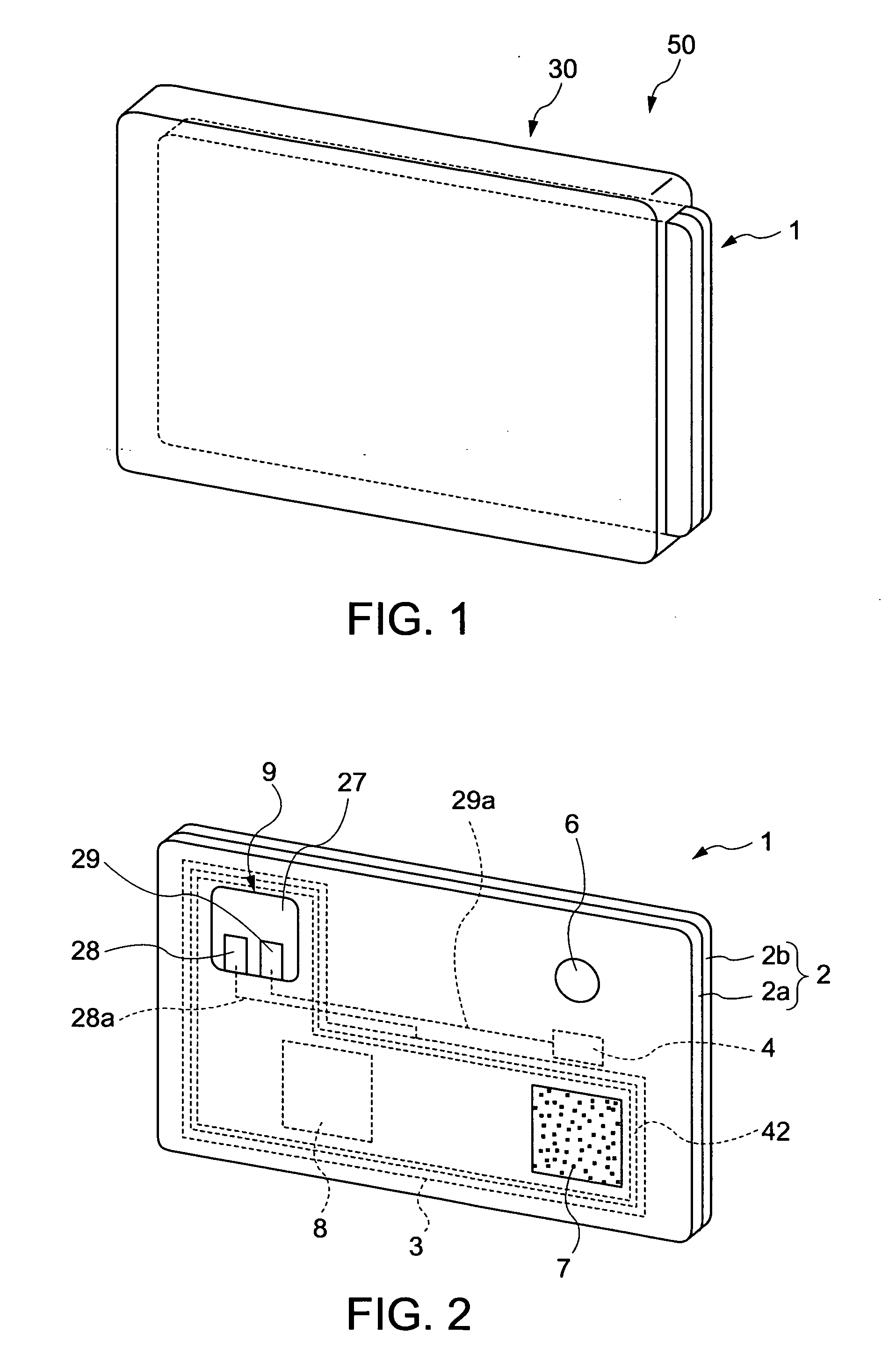 Card case, IC card, and IC card unit