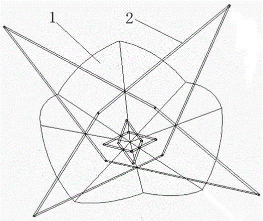 A kind of space double ring scissors type unit can open the roof