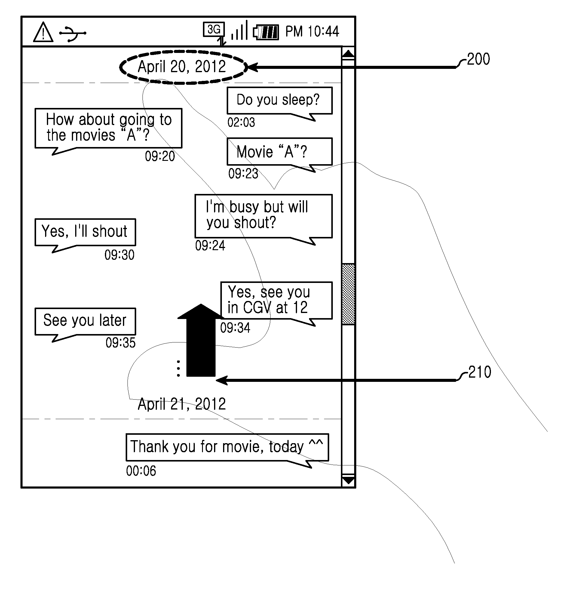 Method and apparatus for managing message, and method and apparatus for transmitting message in electronic device