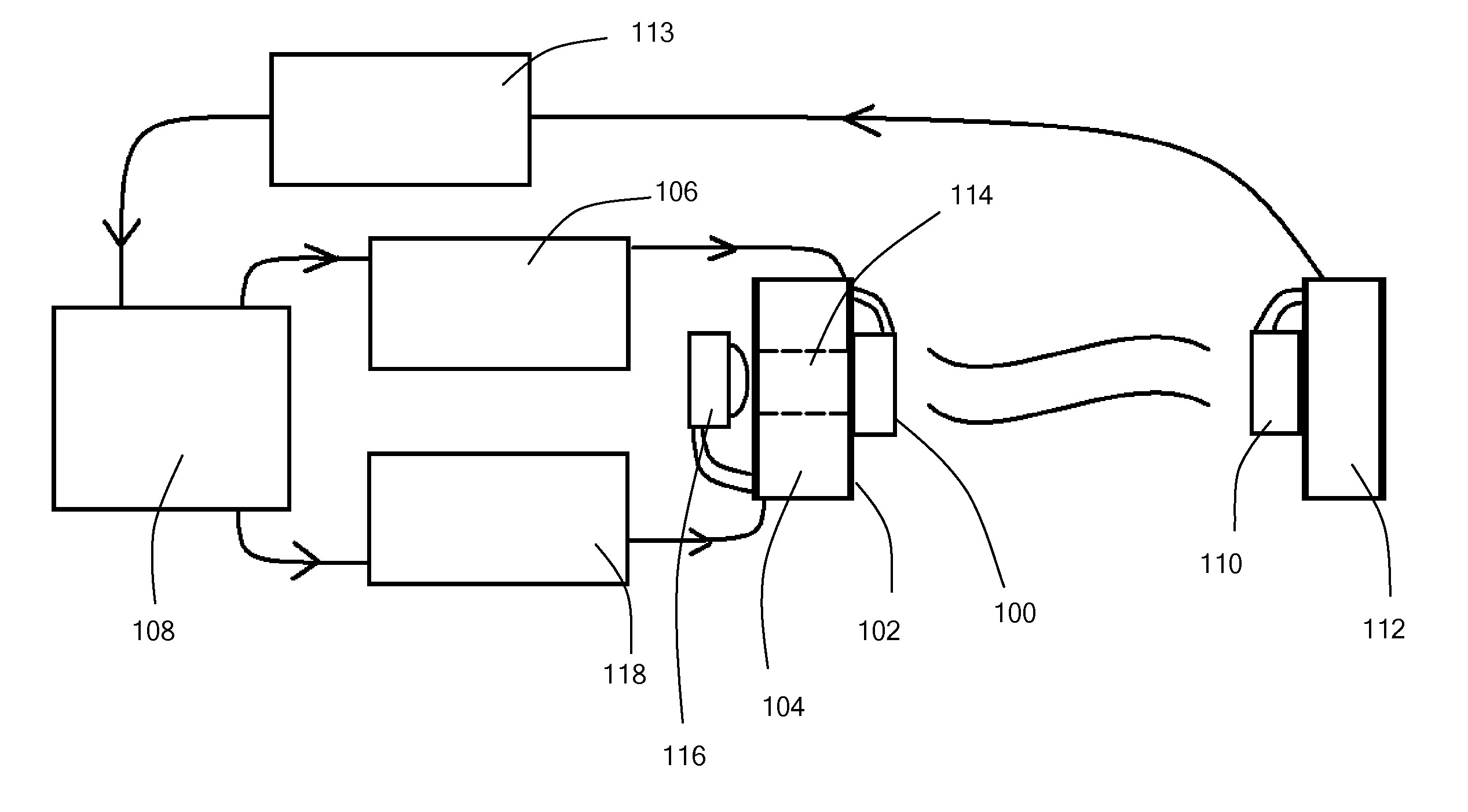 Gas sensor with radiation guide