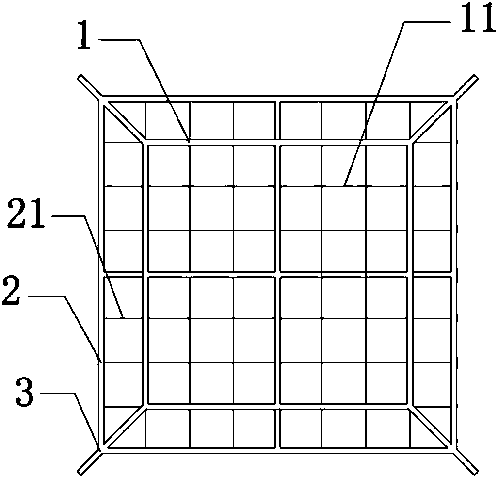 Device for breeding patinopecten yessoensis at the bottom of sea and breeding method thereof