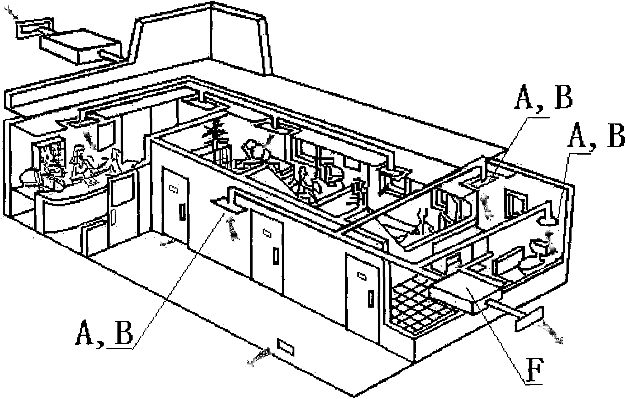 Public toilet health air intelligentizing method and system