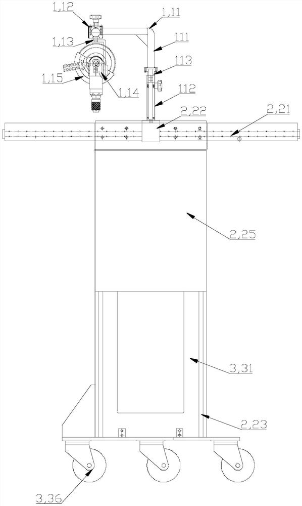 A grinding device with angle adjustment function