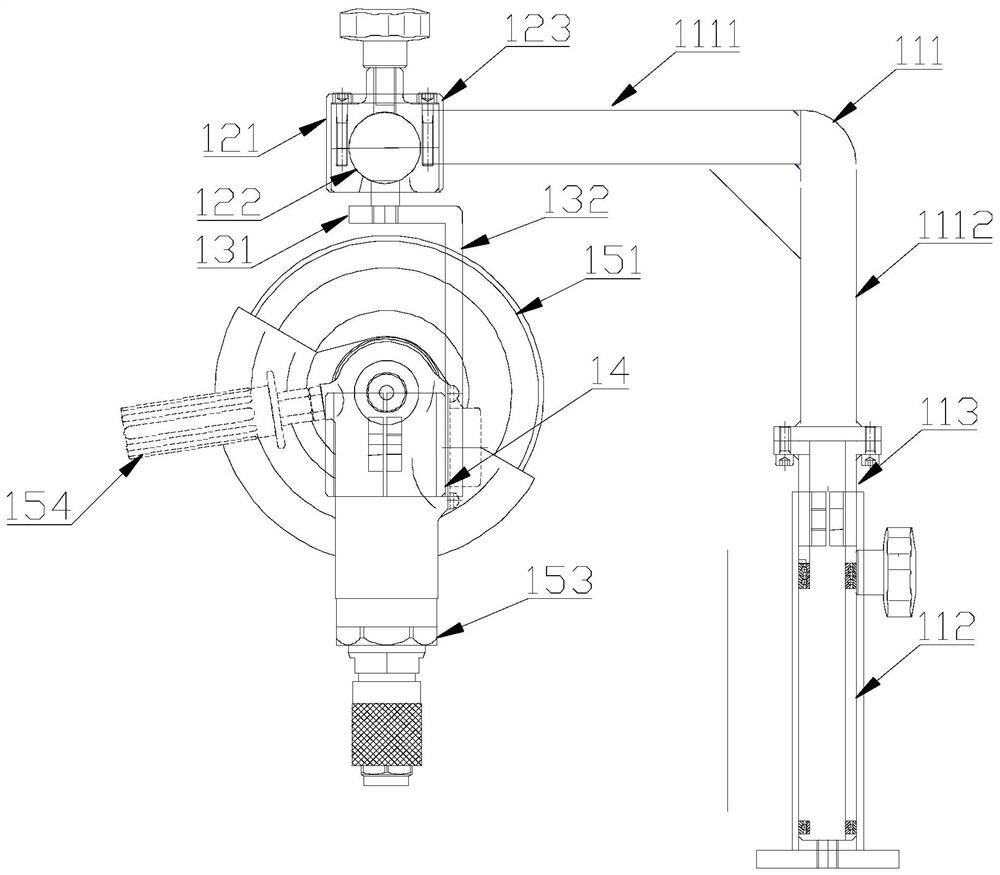 A grinding device with angle adjustment function