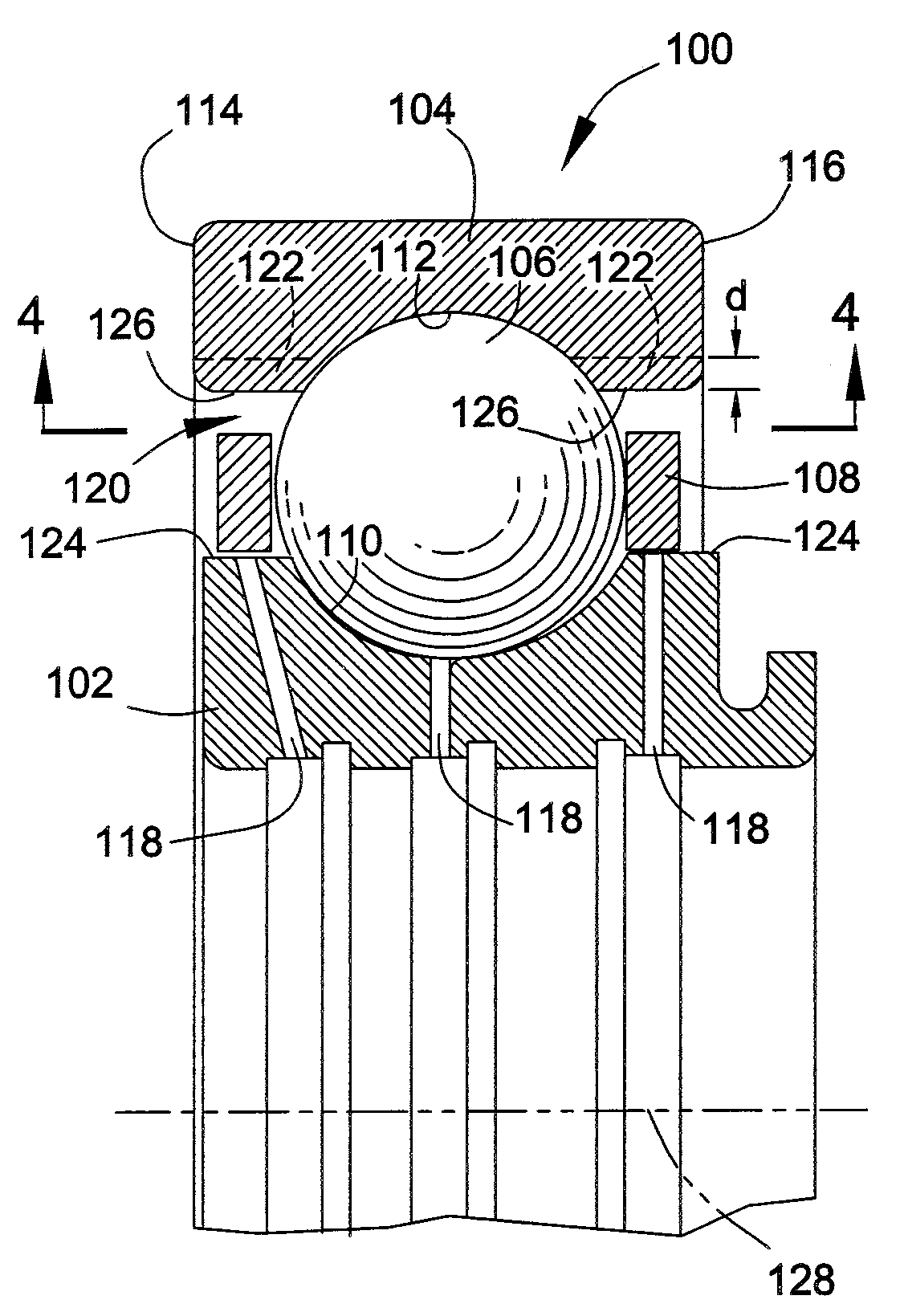 Dynamically-lubricated bearing and method of dynamically lubricating a bearing