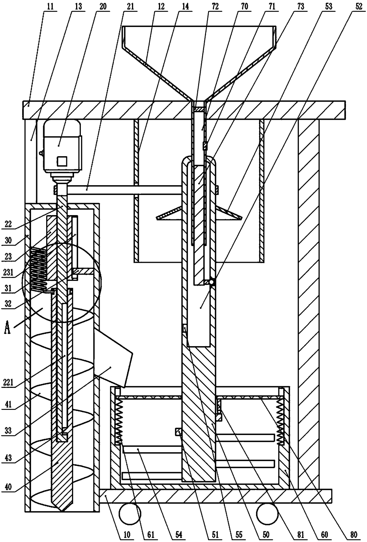 Pit digging machine for fruit tree planting