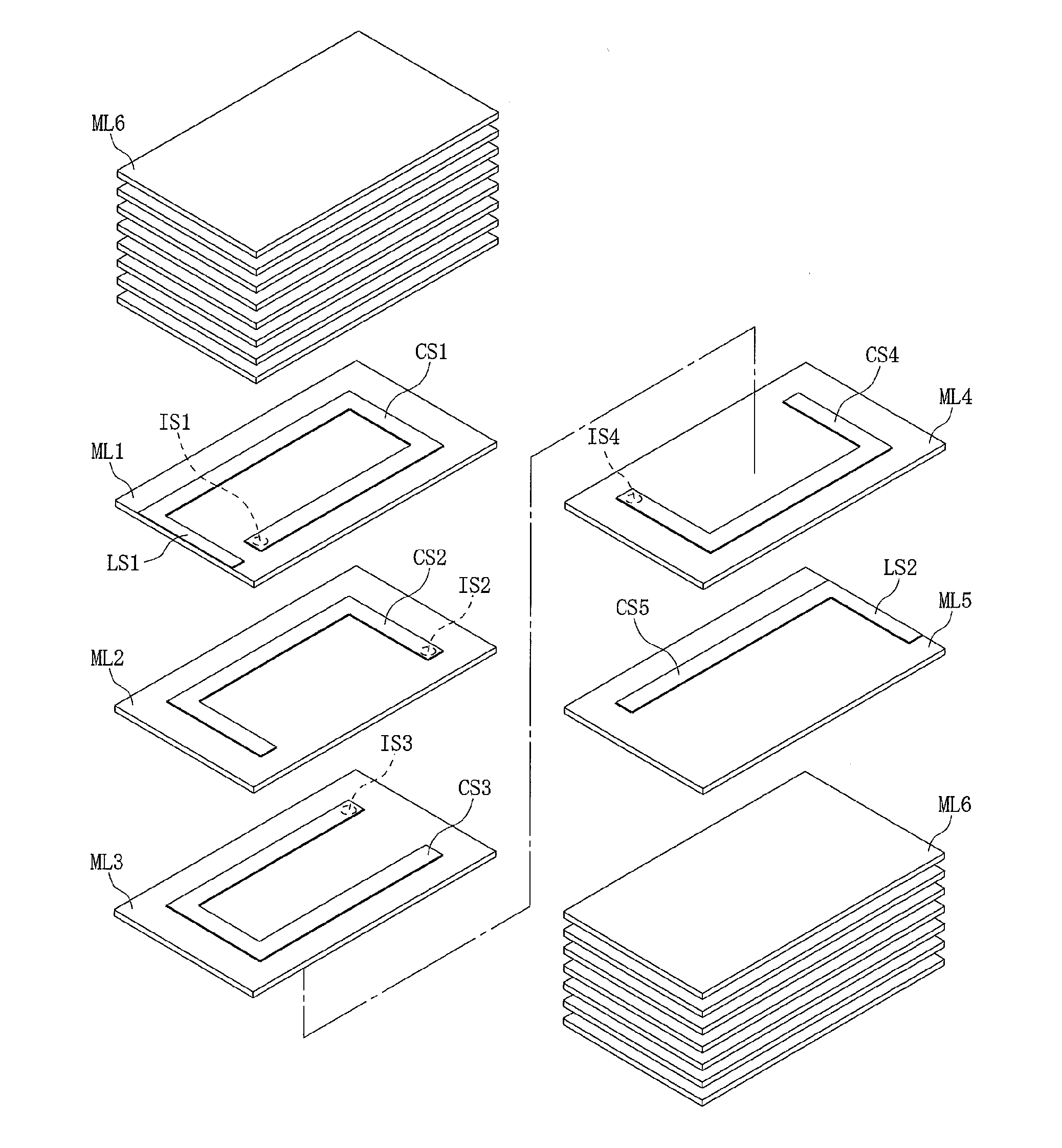 Laminated inductor