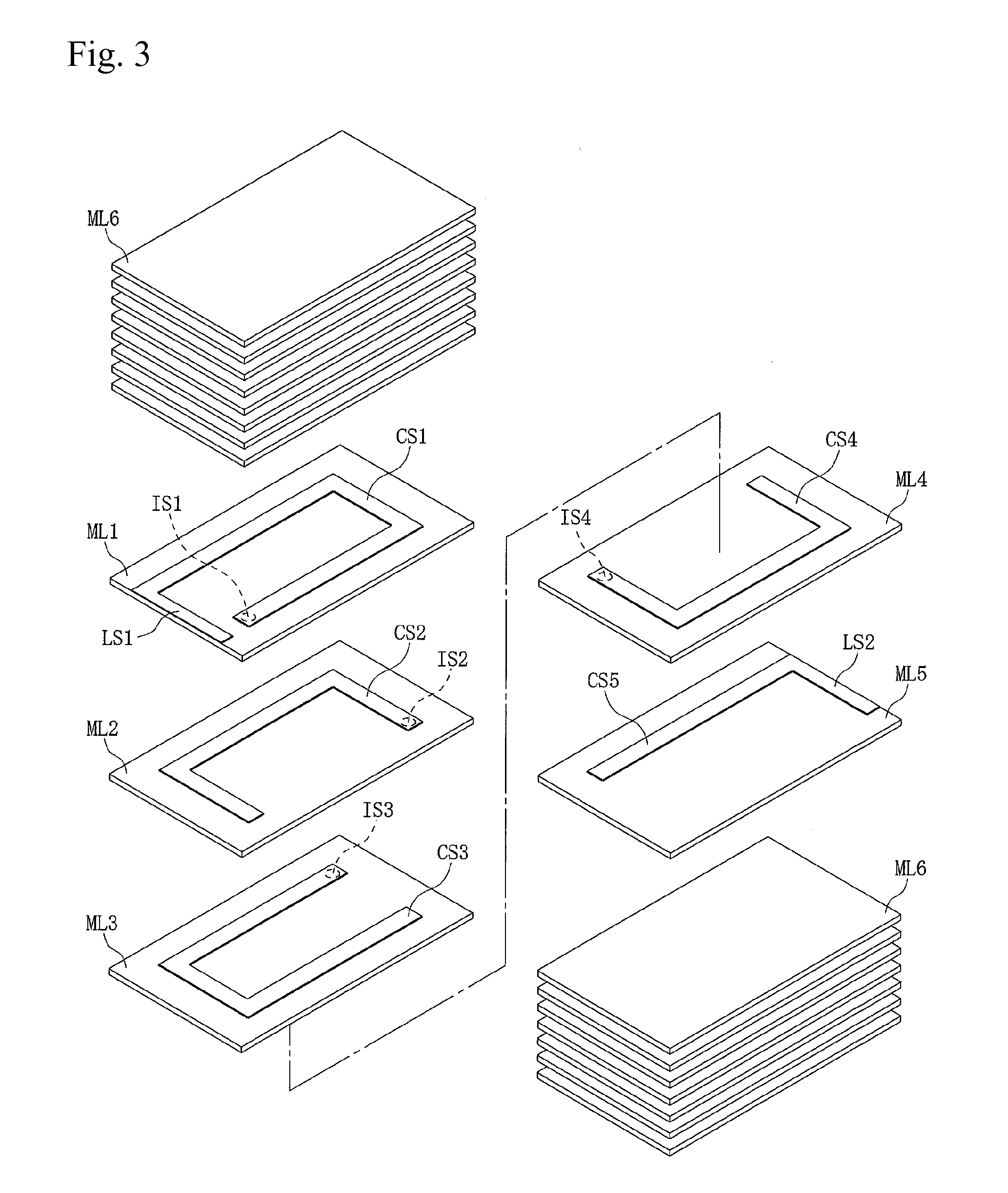 Laminated inductor