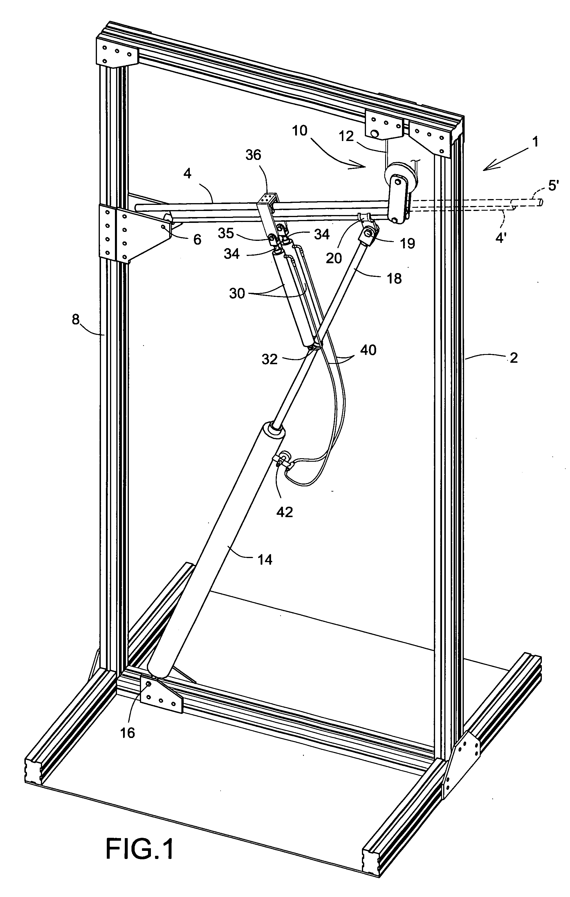 Weight lifting simulator apparatus