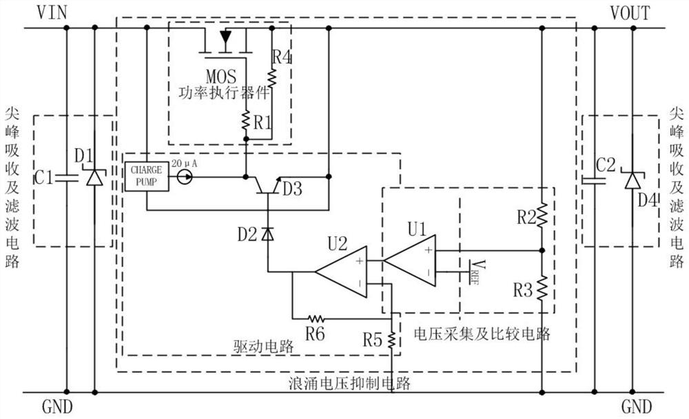 DC transient surge voltage suppression module