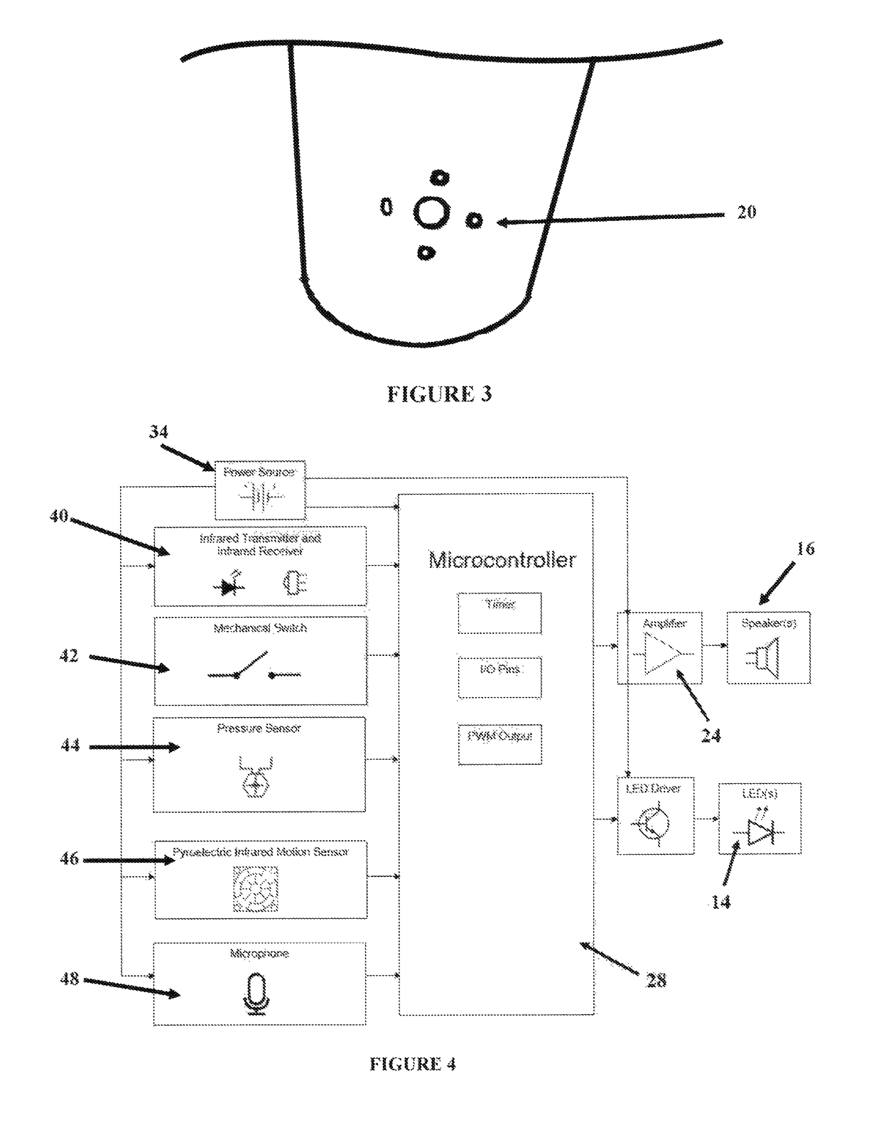 Fire effect sensor activated trashcan