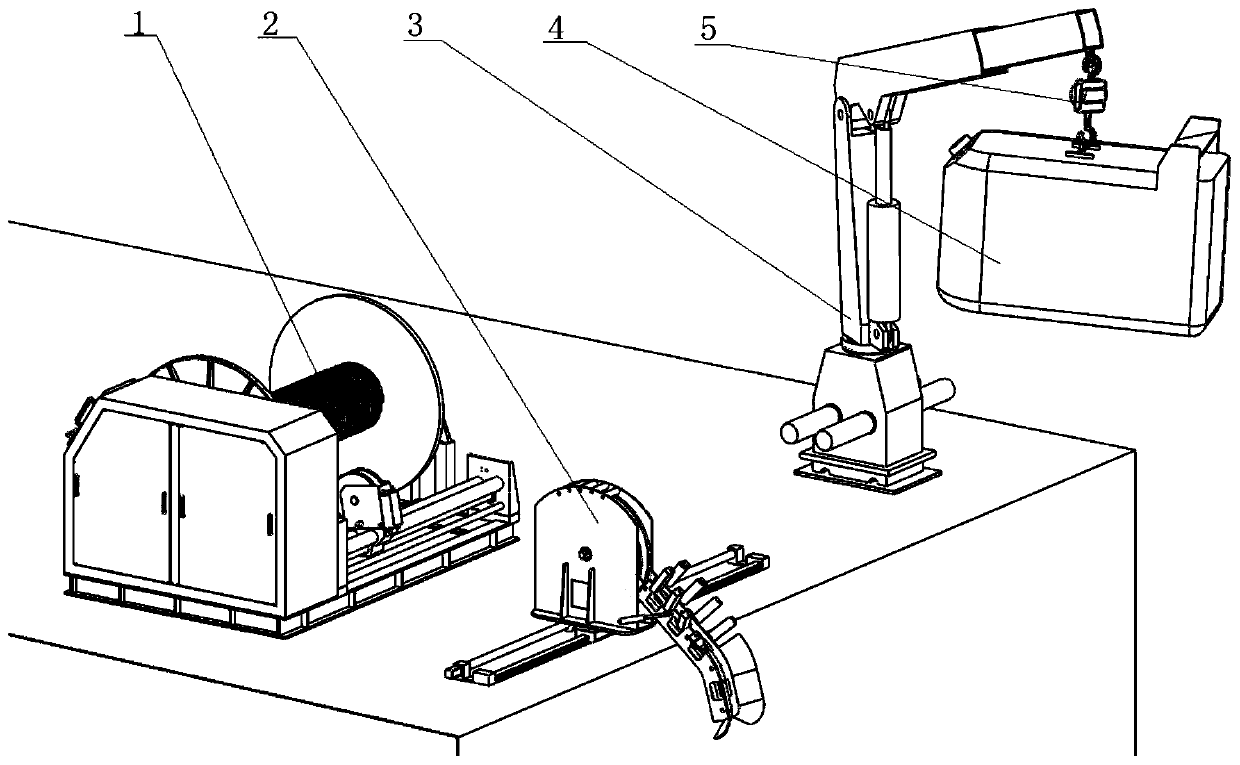 Device for launching and retrieval of deep sea pull-type sonar system