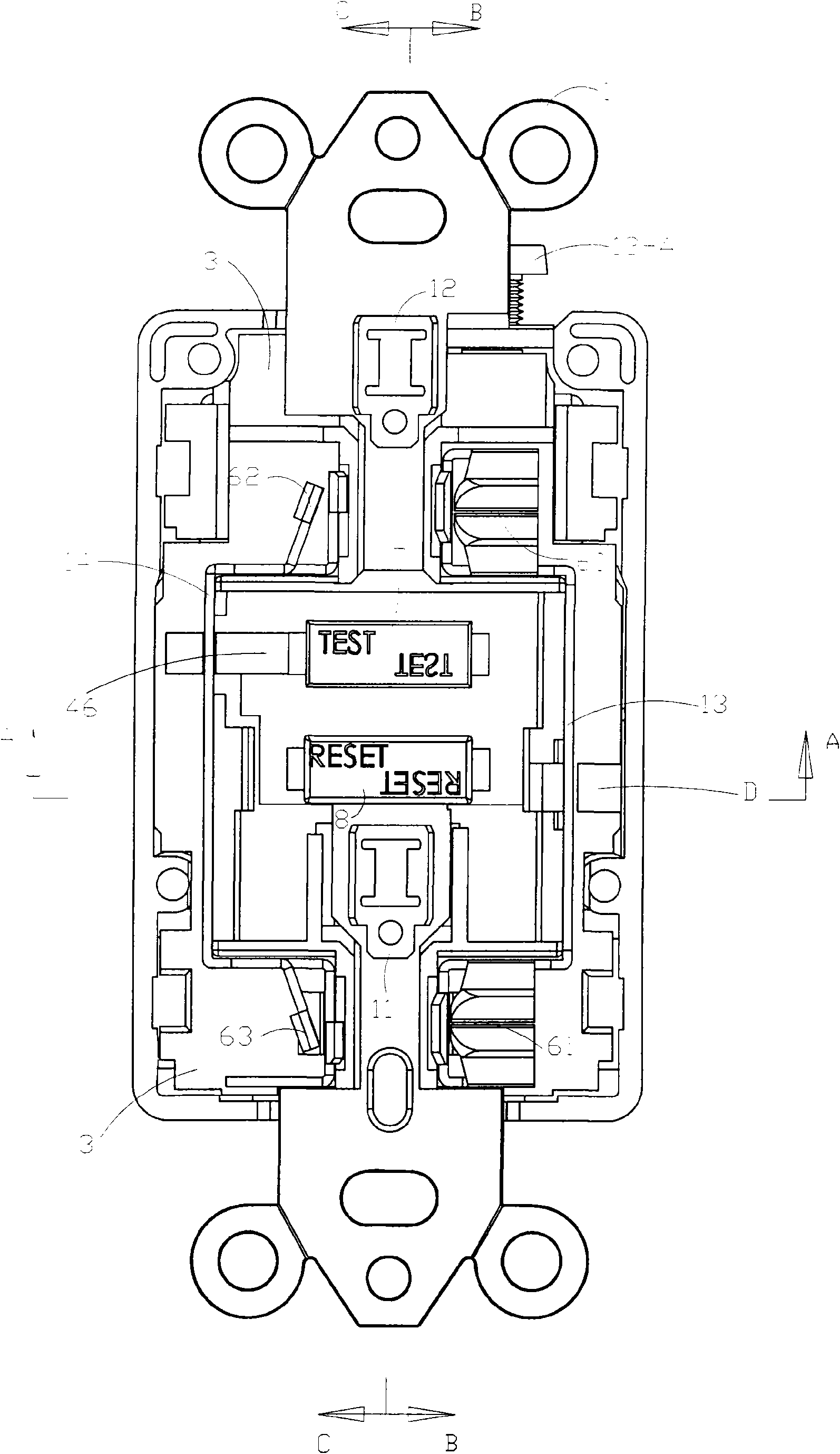 Novel earth leakage protection socket