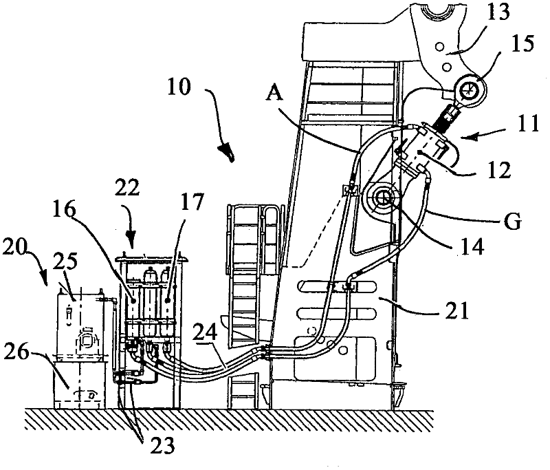 Hydraulic array for roller mills