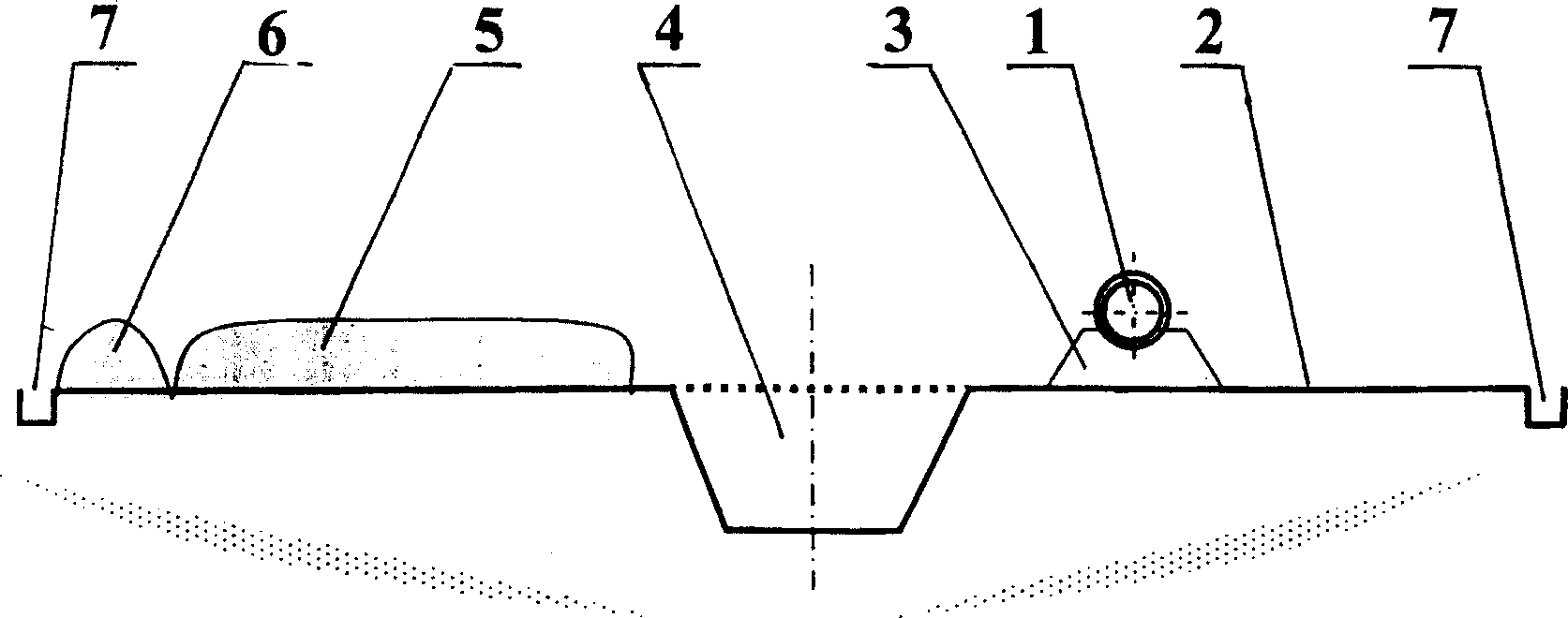 Down-ditch construction method for laying heavy caliber pipeline