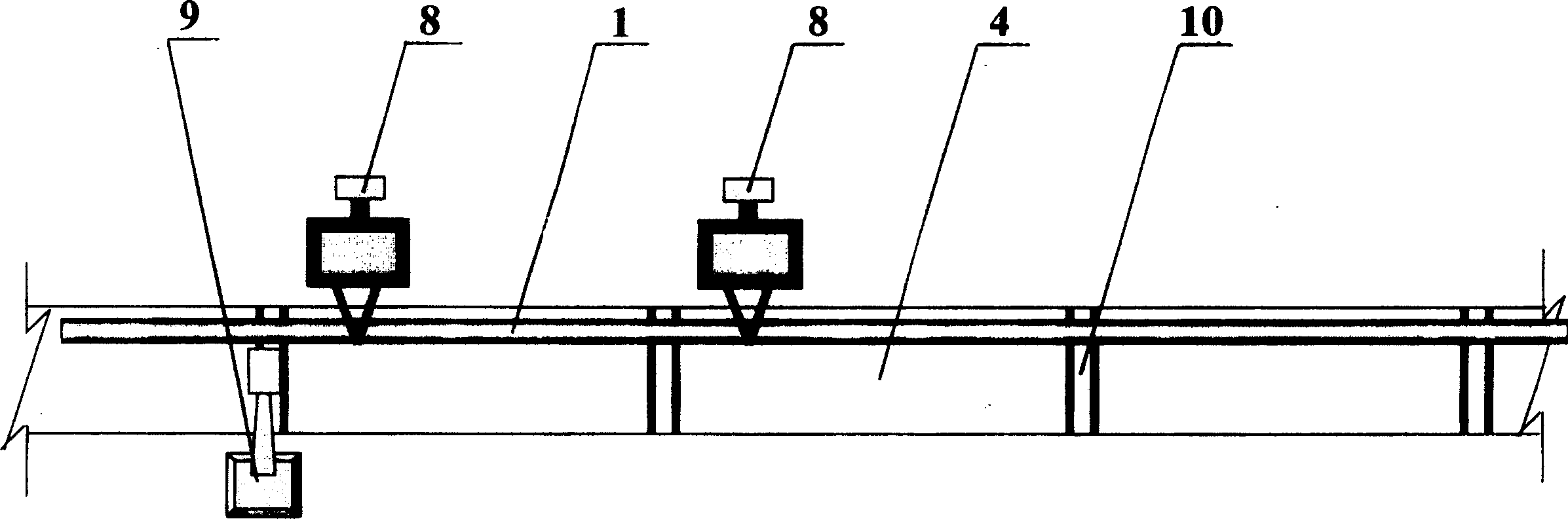 Down-ditch construction method for laying heavy caliber pipeline