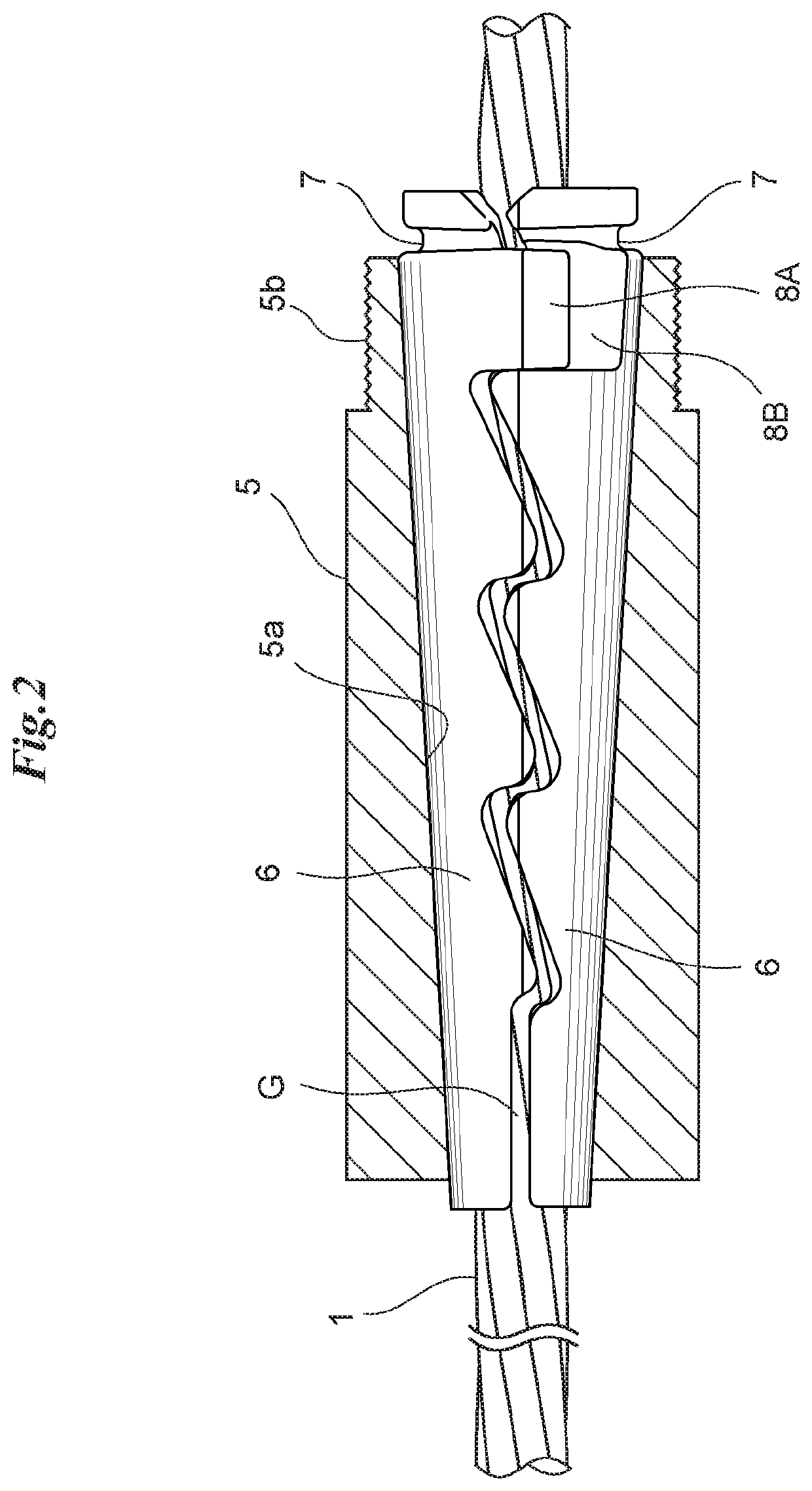 Stranded cable wedge