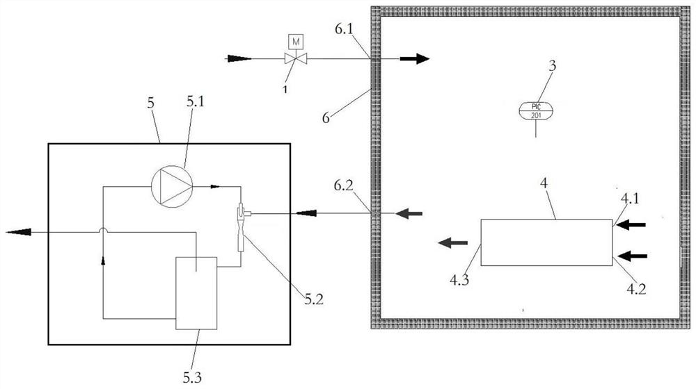 Hydrogen fuel cell test environment pressure simulation method and simulation system