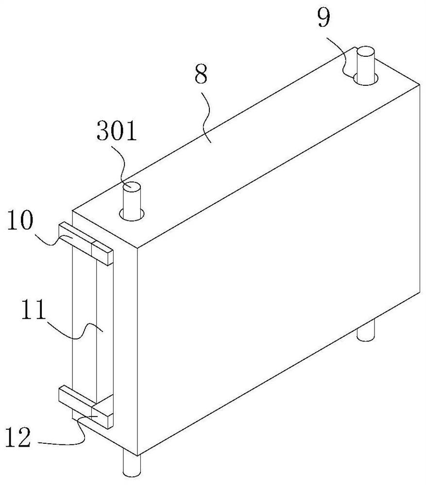 A fixed structure of a brake pad storage rack and a brake pad storage rack