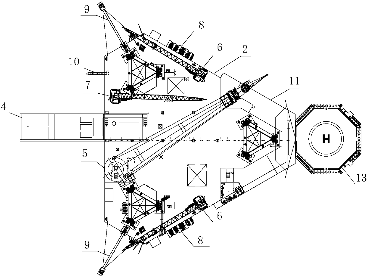 Self-elevating multifunctional platform