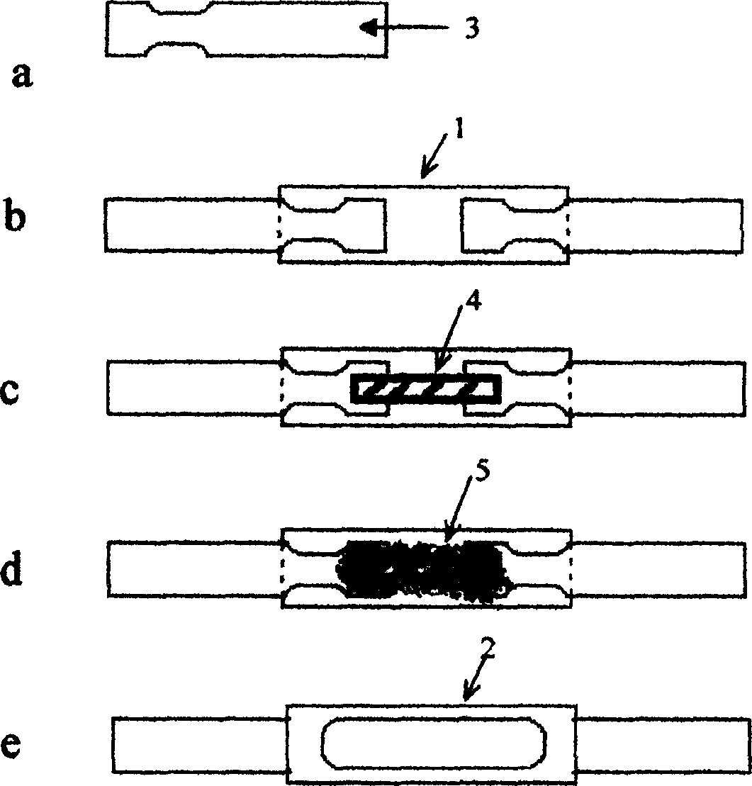 Method for mfg. alloy type temp fuse