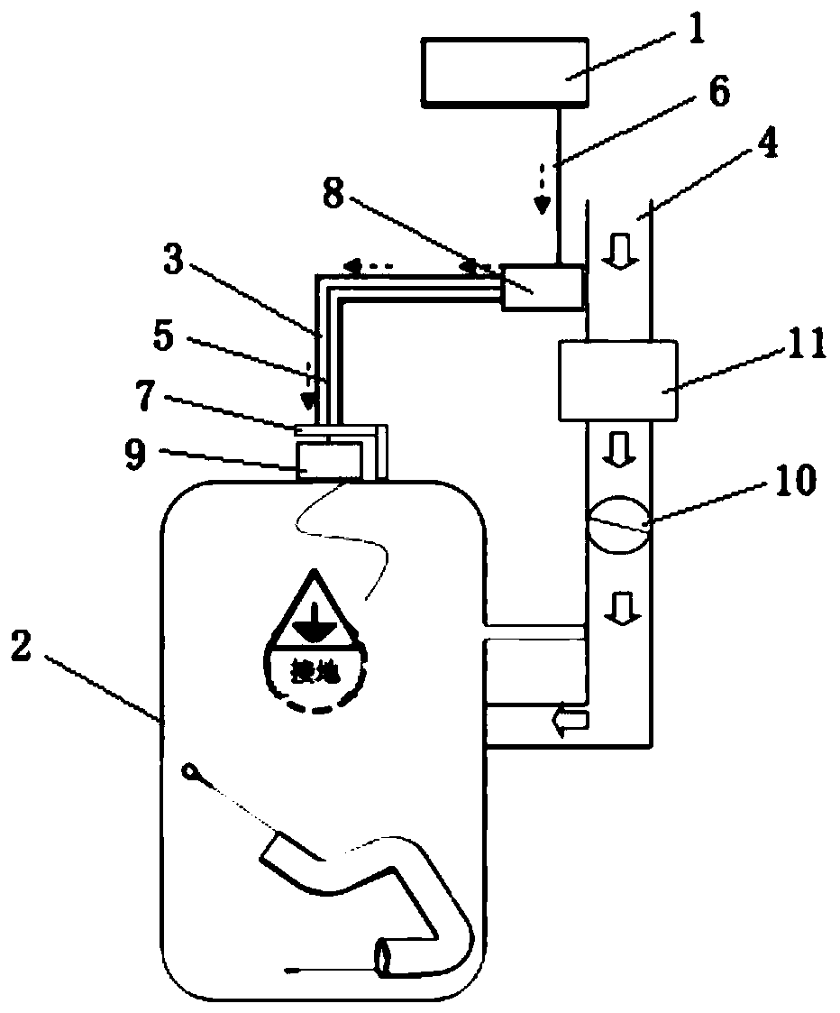 A crankcase ventilation pipe detection device and method