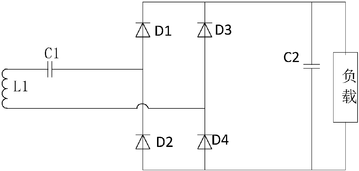 Receiving end circuit for wireless charging and vehicle using same