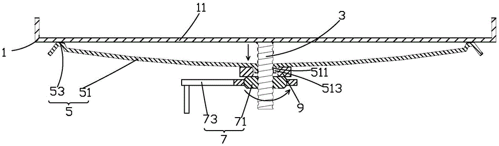 Curvature adjustment structure of curved liquid crystal display