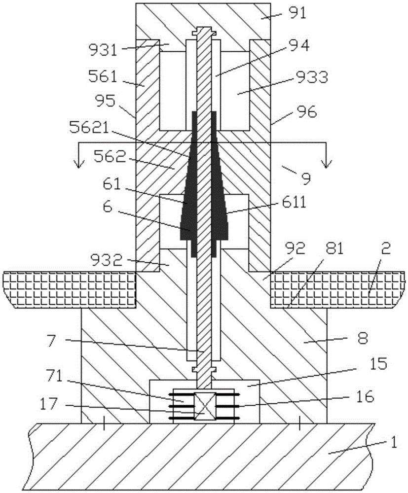 Fixing column device with cooling fan for PCB