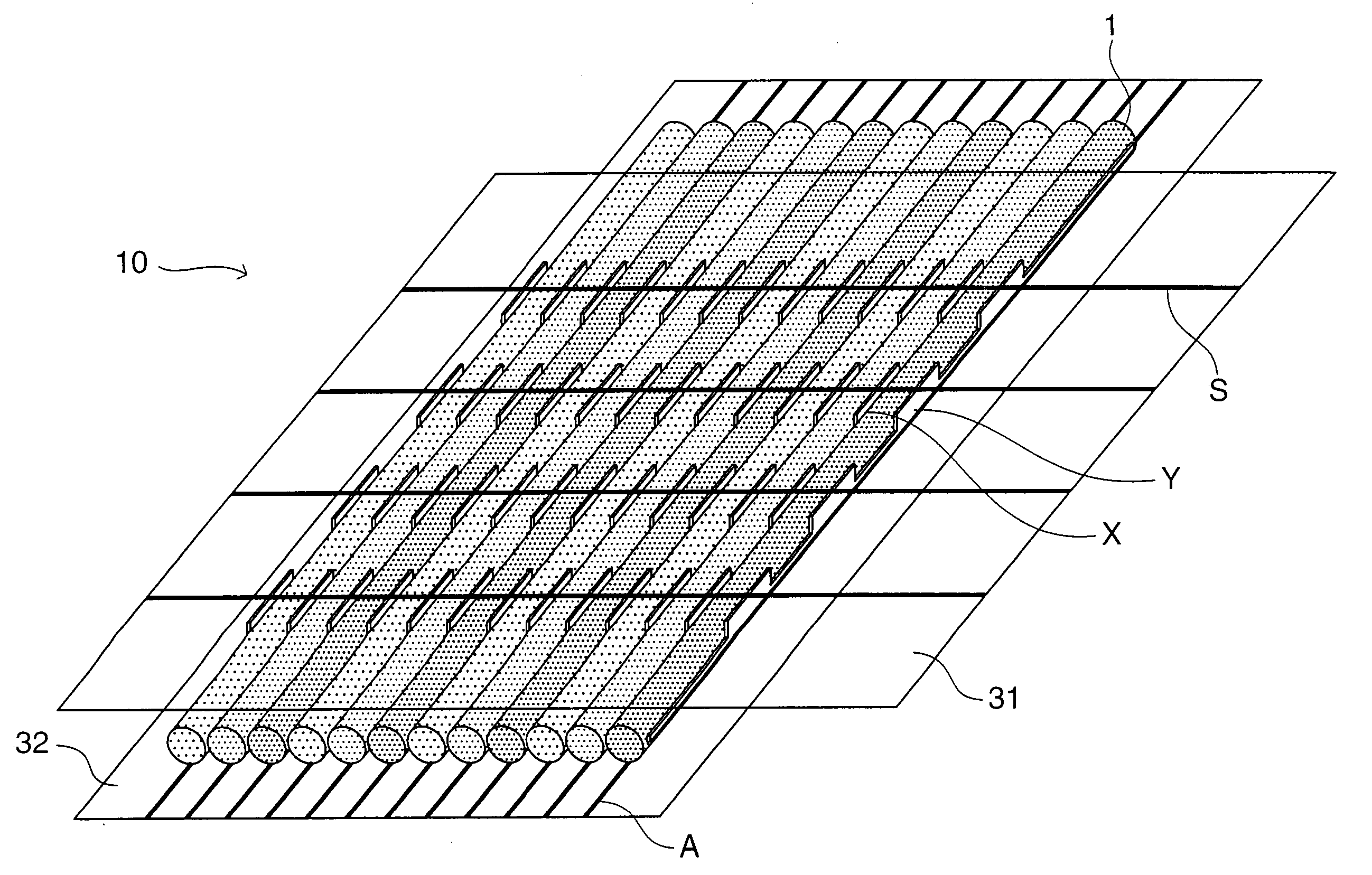 Arc tube array-type display device and driving method thereof