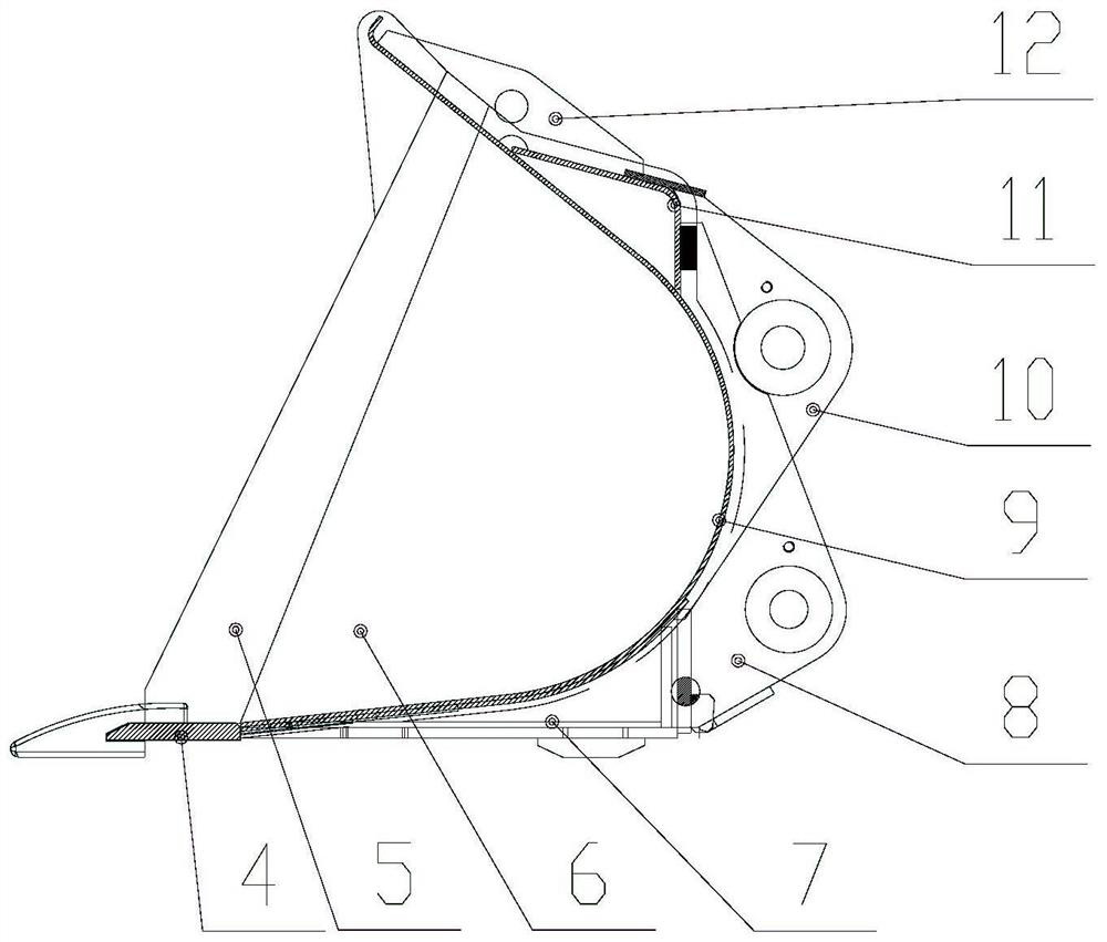 Loading machine visbreaking guiding type scraper pan