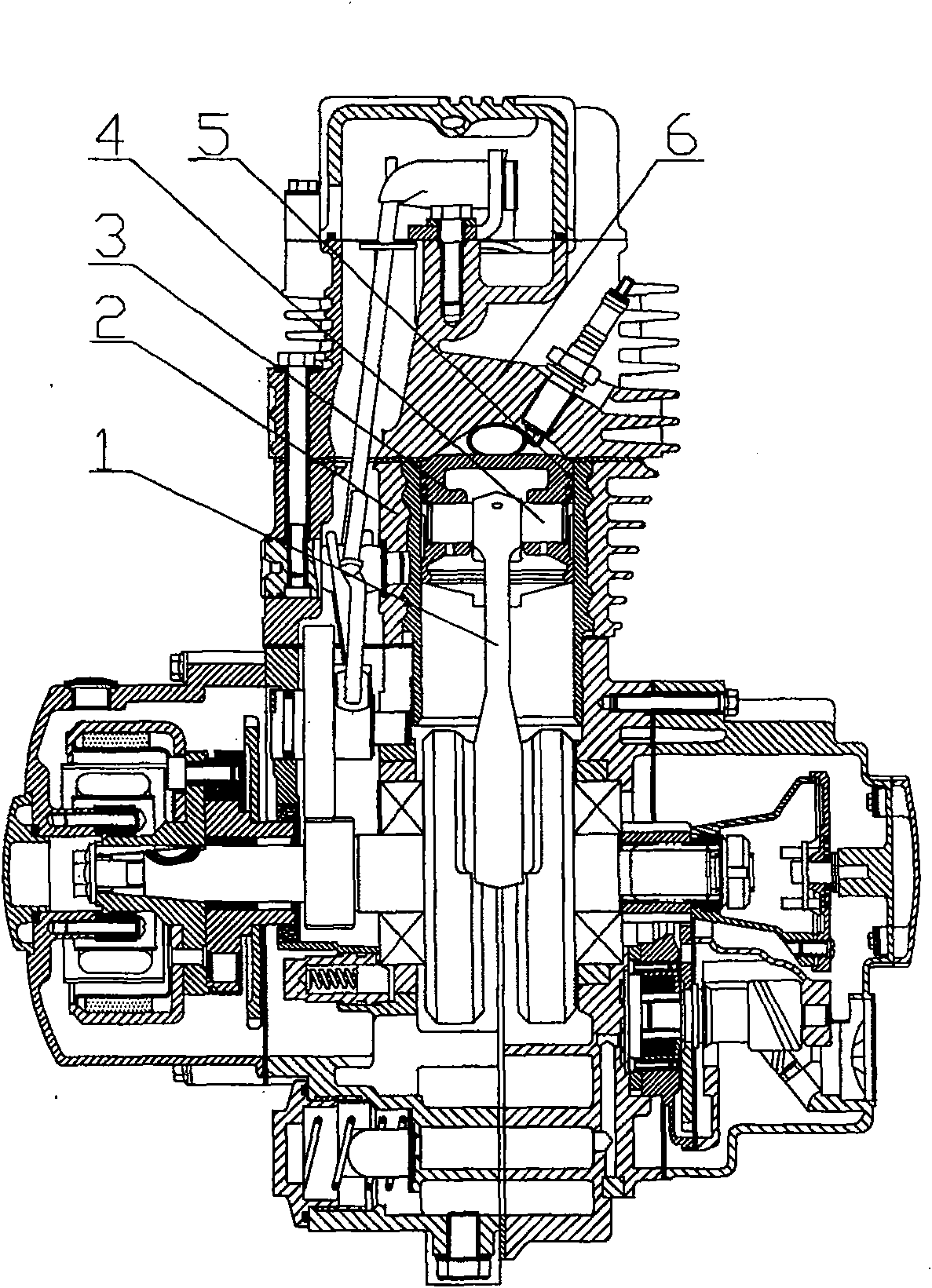 Low rotation speed large torque engine