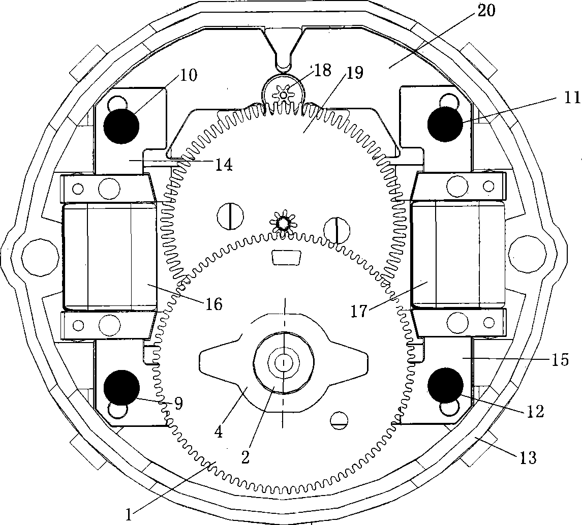 Vibration preventing automobile instrument motor