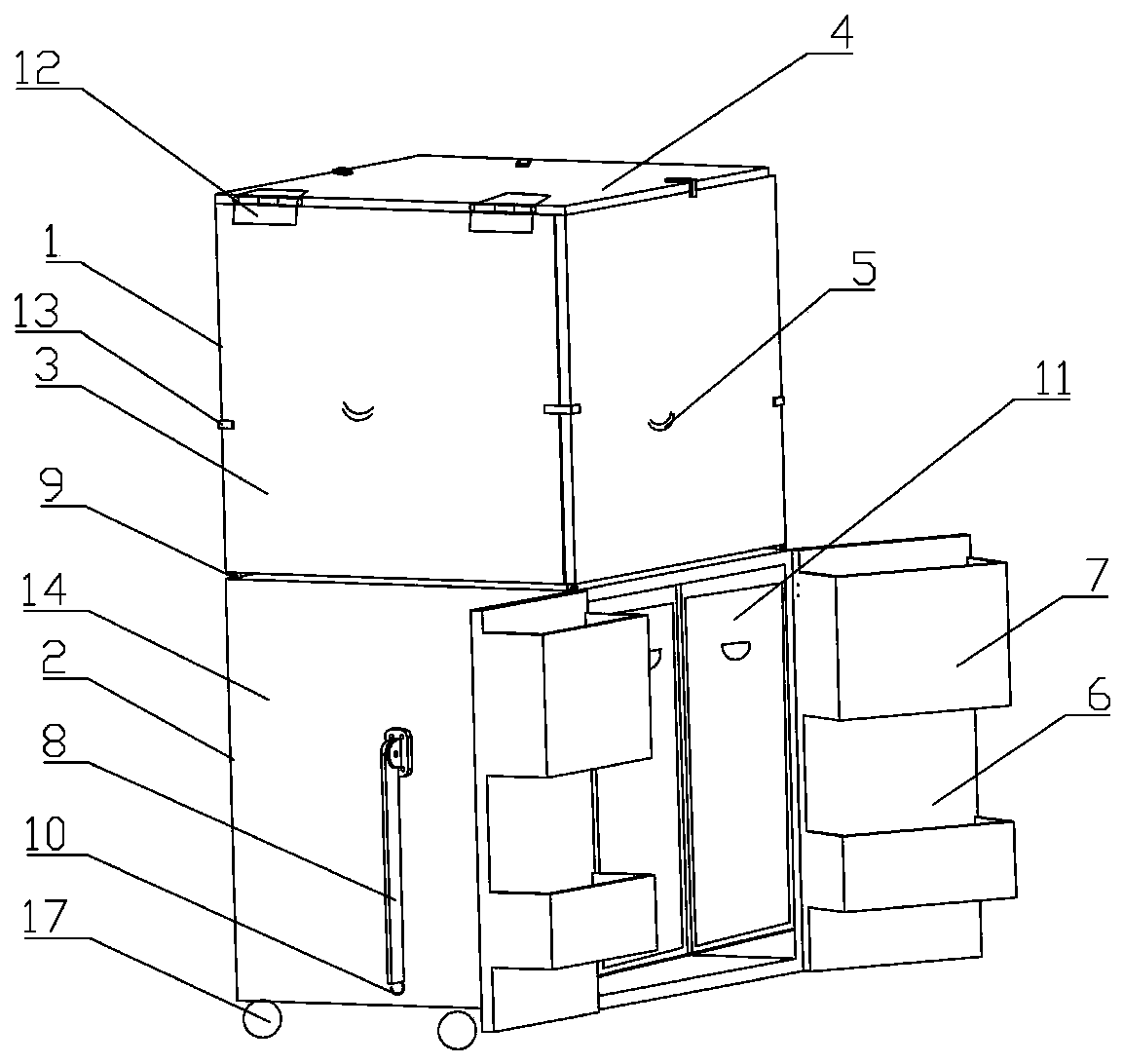 A kind of multifunctional support experiment box